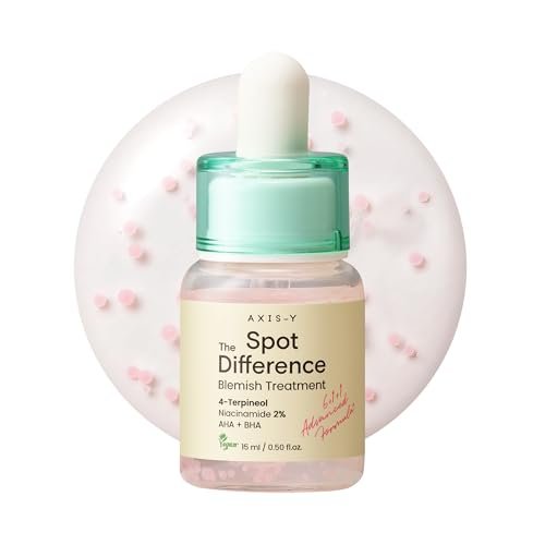AXIS-Y Spot The Difference Blemish Spot Treatment - 4-Terpineol 2% Niacinamide AHA BHA Soothes Breakouts & Skin Barrier Repair - Vegan Korean Skin Care Face Serum (0.50 fl. oz.) Avelisse