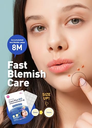 OLIVE YOUNG Care Plus Spot Patch Big (81 Count) - Hydrocolloid Acne Pimple Patches for Blemishes and Zits Avelisse