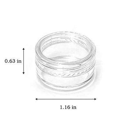 55-Pack 5g Clear Plastic Sample Containers with Lids & Labels - Small Round Jars for Cosmetics, Creams, Makeup, Nails