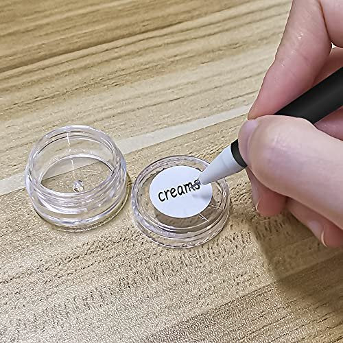 55-Pack 5g Clear Plastic Sample Containers with Lids & Labels - Small Round Jars for Cosmetics, Creams, Makeup, Nails - görsel 8