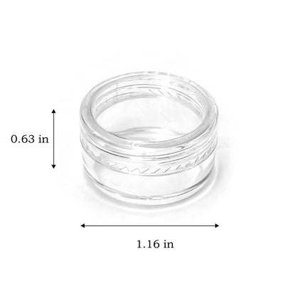 55-Pack 5g Clear Plastic Sample Containers with Lids & Labels - Small Round Jars for Cosmetics, Creams, Makeup, Nails