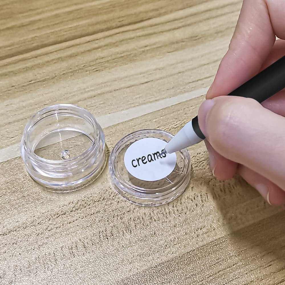 55-Pack 5g Clear Plastic Sample Containers with Lids & Labels - Small Round Jars for Cosmetics, Creams, Makeup, Nails - görsel 7