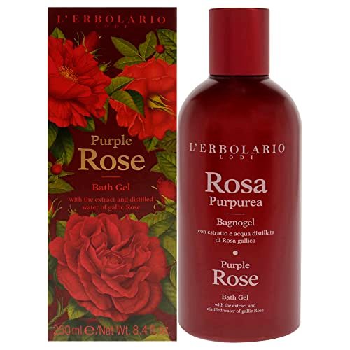 L'Erbolario Purple Rose Shower Gel – Moisturizing Body Wash for Daily Cleansing – Softening Body Soap with Sophisticated Floral Fragrance – 8.4 oz - görsel 2