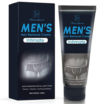 MEOLY Intimate Private Hair Removal Cream for Men – Painless Depilatory Cream for Unwanted Male Hair in Private Area, Suitable for All Skin Types