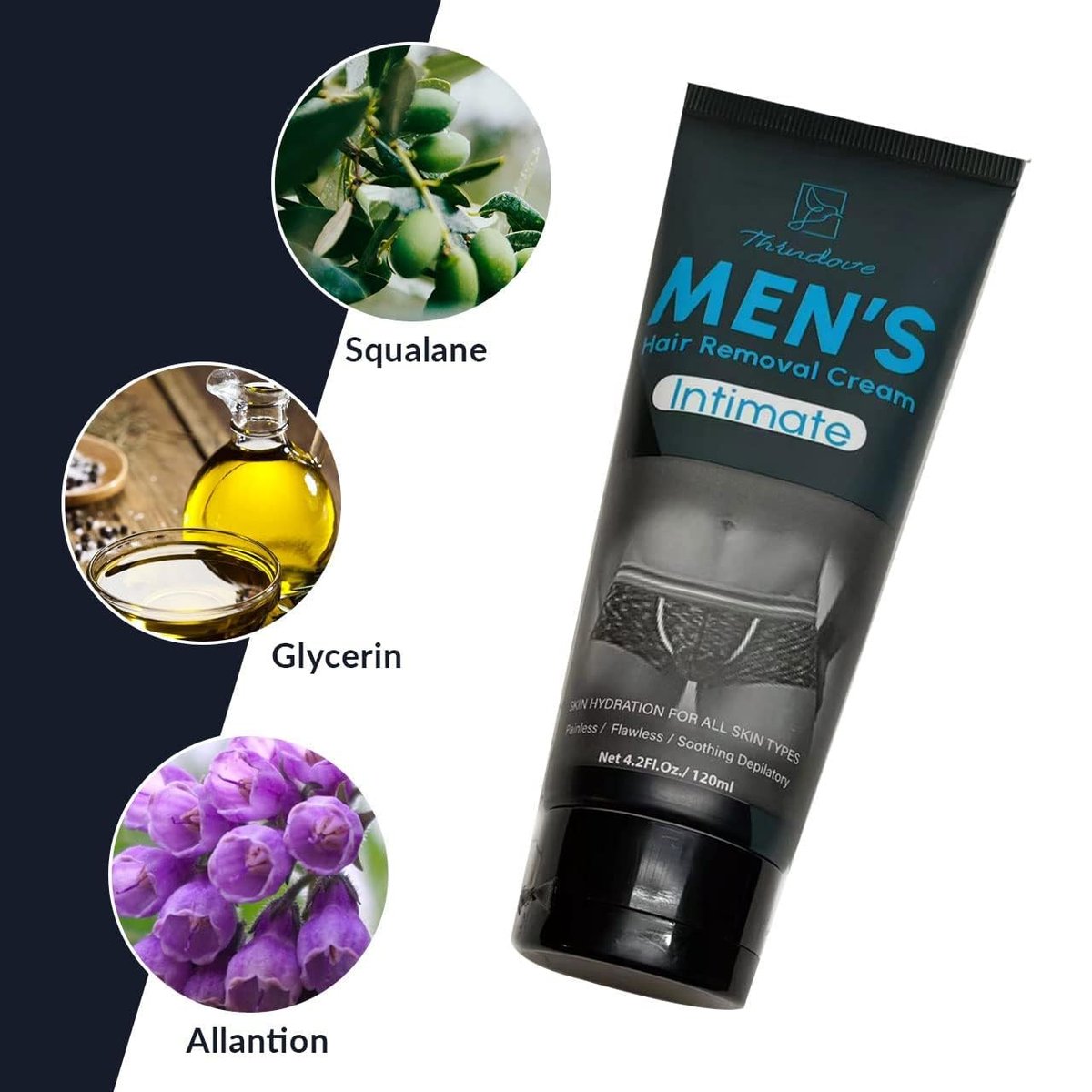 MEOLY Intimate Private Hair Removal Cream for Men – Painless Depilatory Cream for Unwanted Male Hair in Private Area, Suitable for All Skin Types - görsel 5