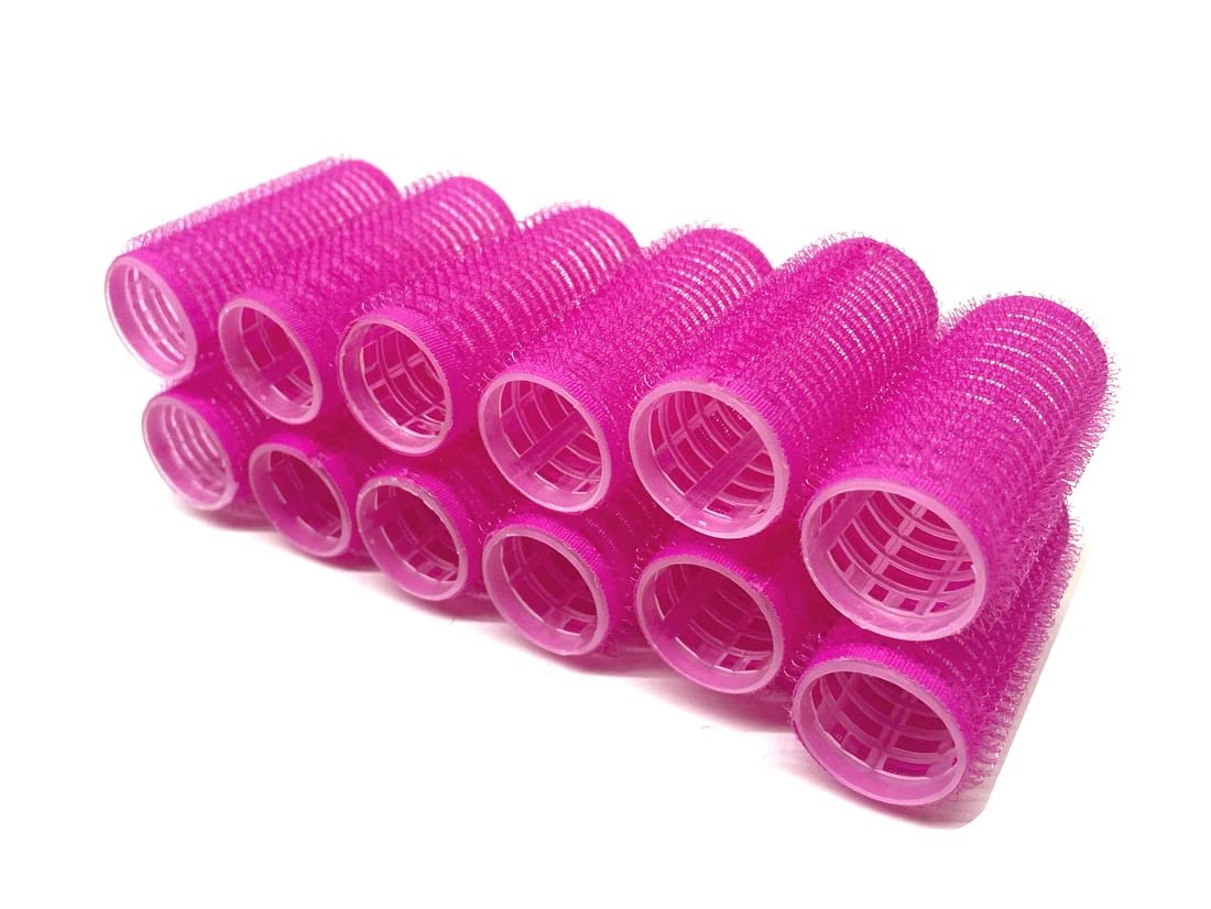 Medium Cling Hair Rollers Self Grip Hair Rollers Pro Salon Hairdressing Curlers Assorted Colors - 12 Pack - görsel 7