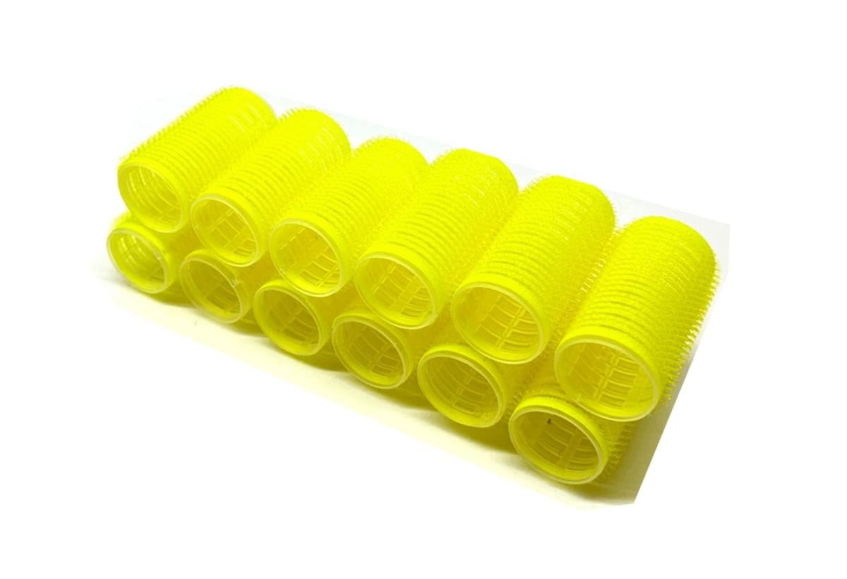 Medium Cling Hair Rollers Self Grip Hair Rollers Pro Salon Hairdressing Curlers Assorted Colors - 12 Pack - görsel 3