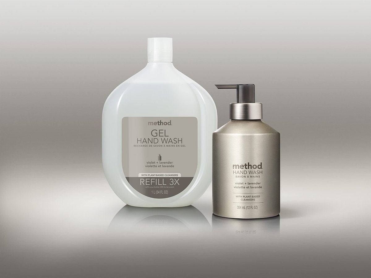 Method Premium Gel Hand Wash Refill, Violet + Lavender, 34 fl oz Avelisse