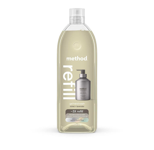 Method Premium Gel Hand Wash Refill, Violet + Lavender, 34 fl oz Avelisse