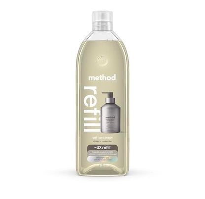 Method Premium Gel Hand Wash Refill, Violet + Lavender, 34 fl oz Avelisse