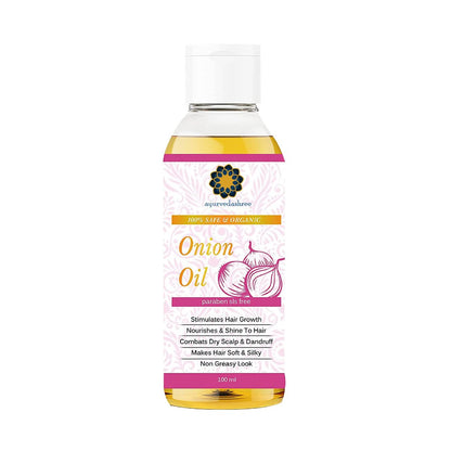AYURVEDASHREE Hair Oil with Red Onion, Black Seed, Coconut, Almond, and Sesame - Natural Hair Growth & Scalp Health - 3.38 fl oz Avelisse
