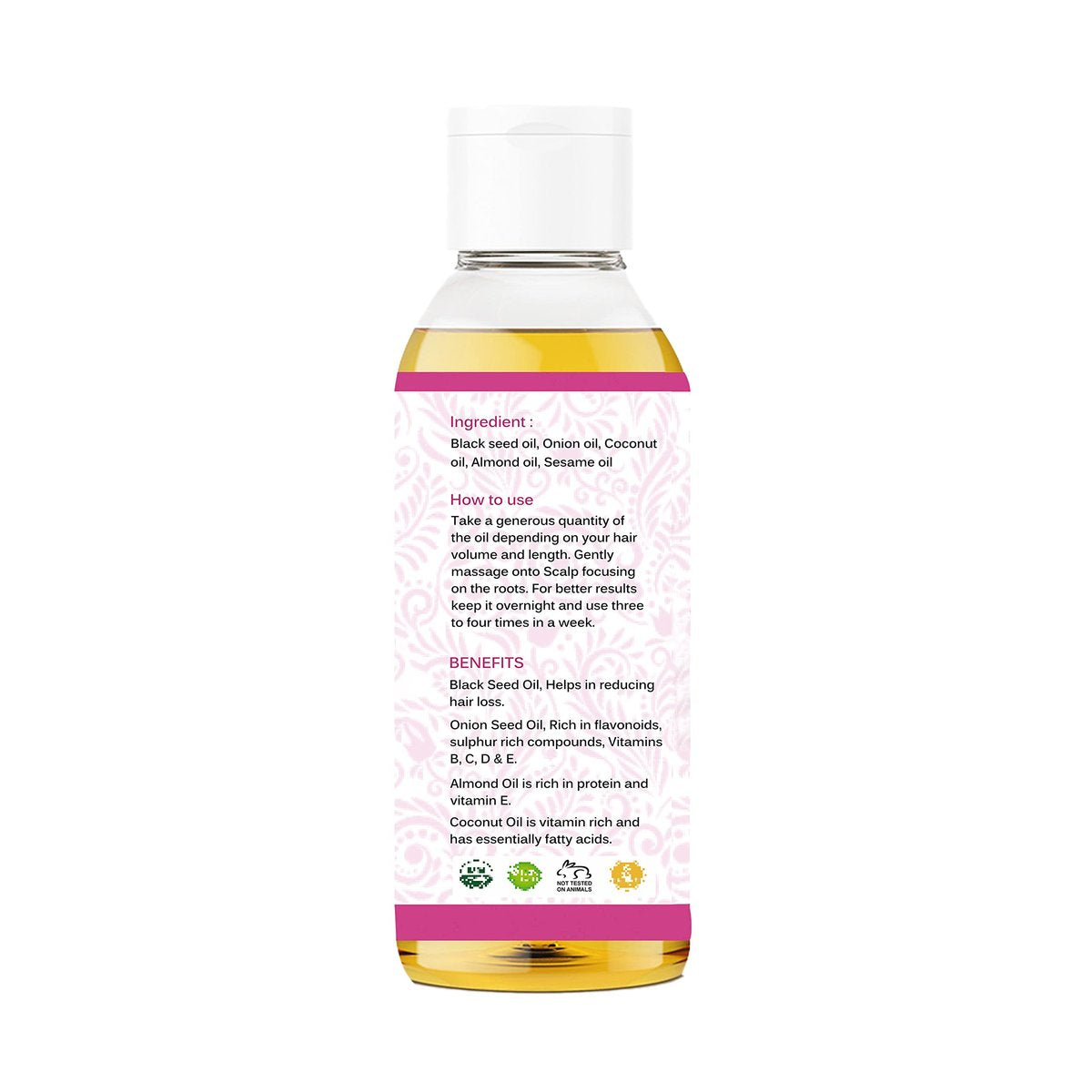 AYURVEDASHREE Hair Oil with Red Onion, Black Seed, Coconut, Almond, and Sesame - Natural Hair Growth & Scalp Health - 3.38 fl oz Avelisse