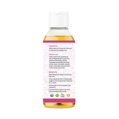 AYURVEDASHREE Hair Oil with Red Onion, Black Seed, Coconut, Almond, and Sesame - Natural Hair Growth & Scalp Health - 3.38 fl oz Avelisse