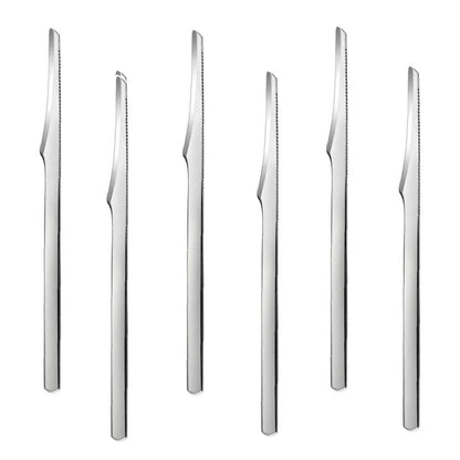 Professional Stainless Steel Foot Scraper Kit - 6 Pcs Pedicure Knife Tools for Dead Skin & Callus Removal Avelisse