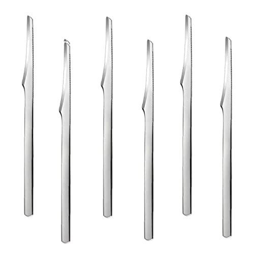 Professional Stainless Steel Foot Scraper Kit - 6 Pcs Pedicure Knife Tools for Dead Skin & Callus Removal Avelisse