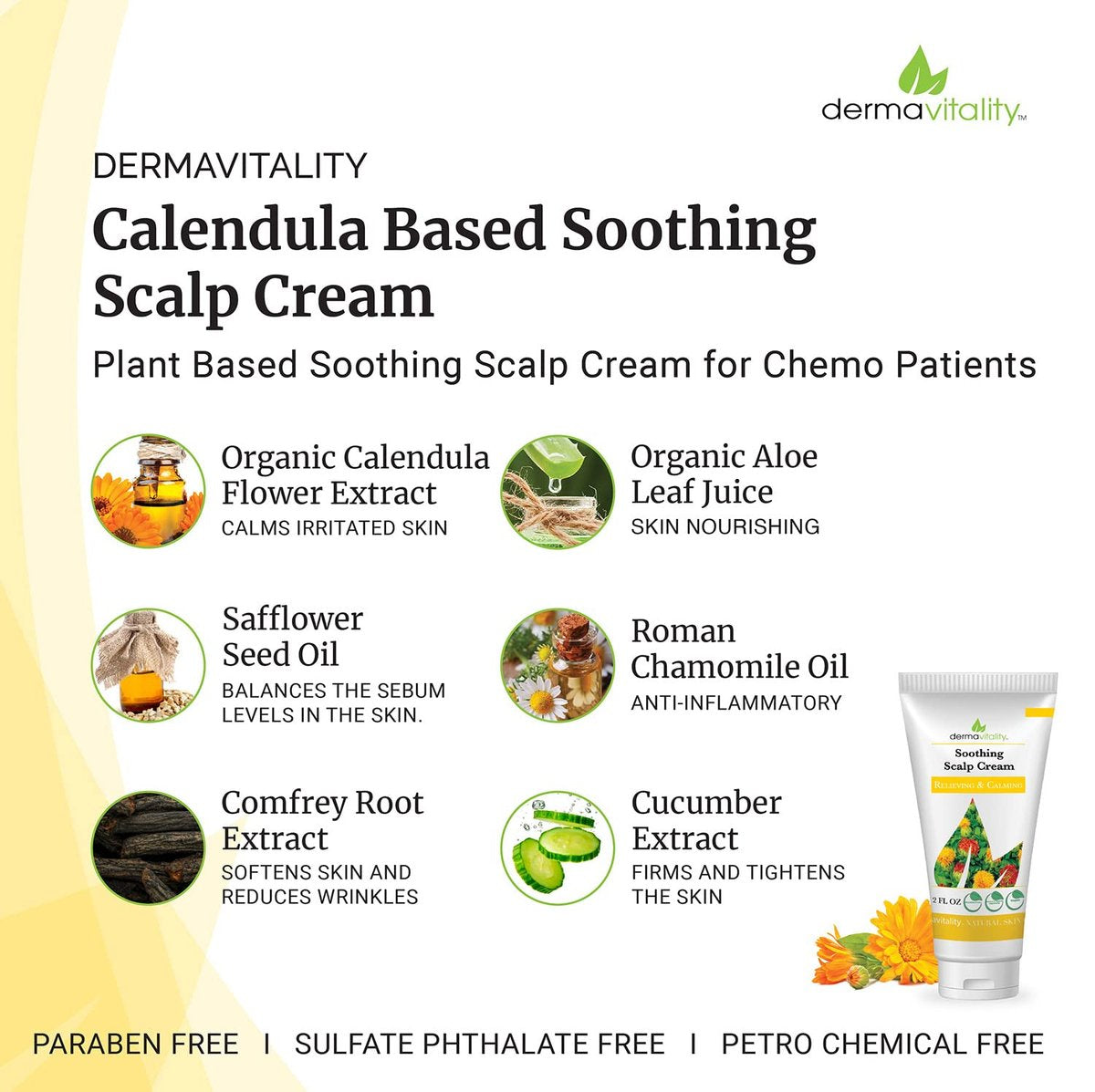 Dermavitality Soothing Moisturizing Scalp Cream – Natural Organic Lotion for Dry, Itchy Scalp, 2 oz Avelisse
