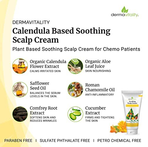 Dermavitality Soothing Moisturizing Scalp Cream – Natural Organic Lotion for Dry, Itchy Scalp, 2 oz Avelisse
