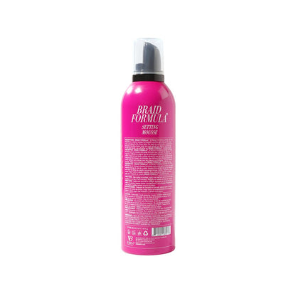 EBIN NEW YORK Braid Formula Setting Mousse with Sweet Almond Oil - 12.49 oz - Long-Lasting Hold for Braids & Styles Avelisse