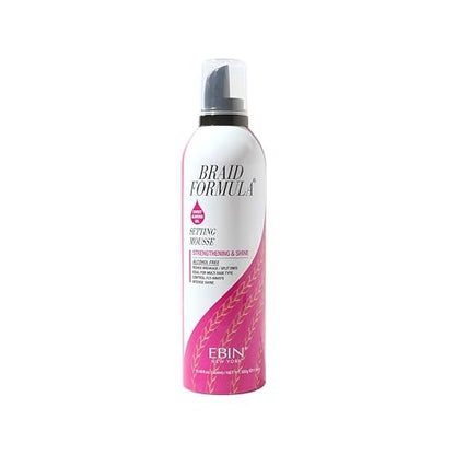 EBIN NEW YORK Braid Formula Setting Mousse with Sweet Almond Oil - 12.49 oz - Long-Lasting Hold for Braids & Styles Avelisse