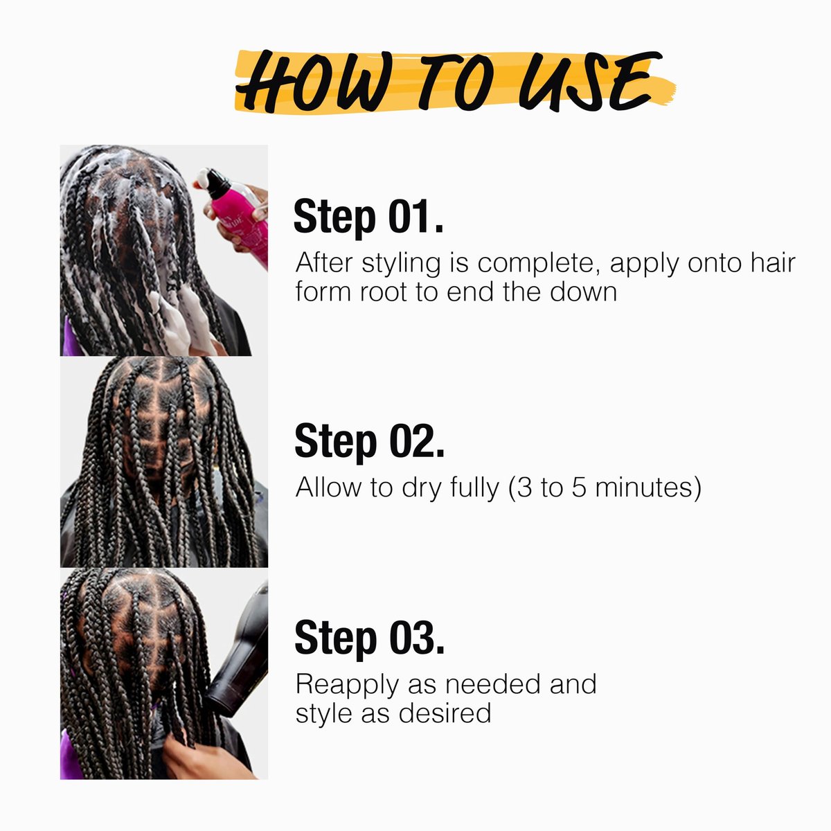 EBIN NEW YORK Braid Formula Setting Mousse with Sweet Almond Oil - 12.49 oz - Long-Lasting Hold for Braids & Styles Avelisse