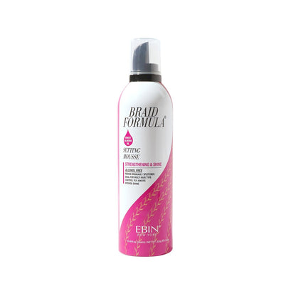 EBIN NEW YORK Braid Formula Setting Mousse with Sweet Almond Oil - 12.49 oz - Long-Lasting Hold for Braids & Styles Avelisse