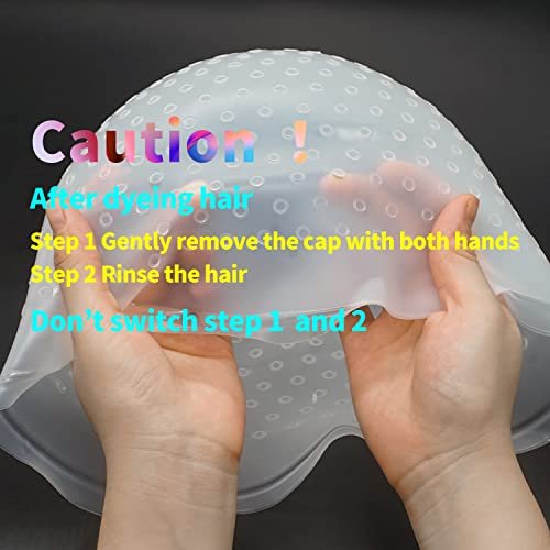 Pre-Holed Silicone Hair Highlighting Cap – Reusable Bleaching Cap with Hook for DIY Dyeing - görsel 6