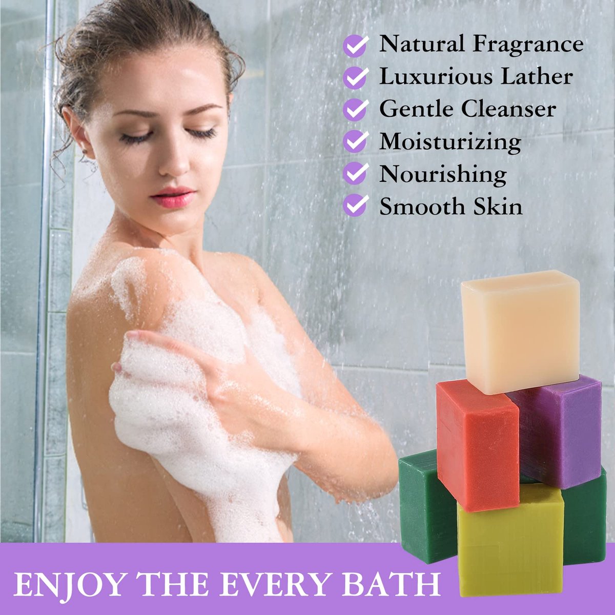 12 Pack Natural Plant Fragrance Bar Soap Gift Set - Travel Size Hand Wash Bars for Women, Men, Teens - Bulk Assorted Scents Avelisse