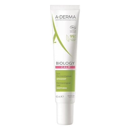 A-DERMA Biology Calm Soothing Moisturizer 40ml – Face Cream for Sensitive & Eczema-Prone Skin