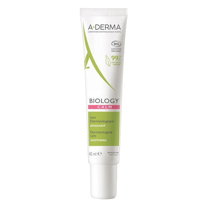 A-DERMA Biology Calm Soothing Moisturizer 40ml – Face Cream for Sensitive & Eczema-Prone Skin