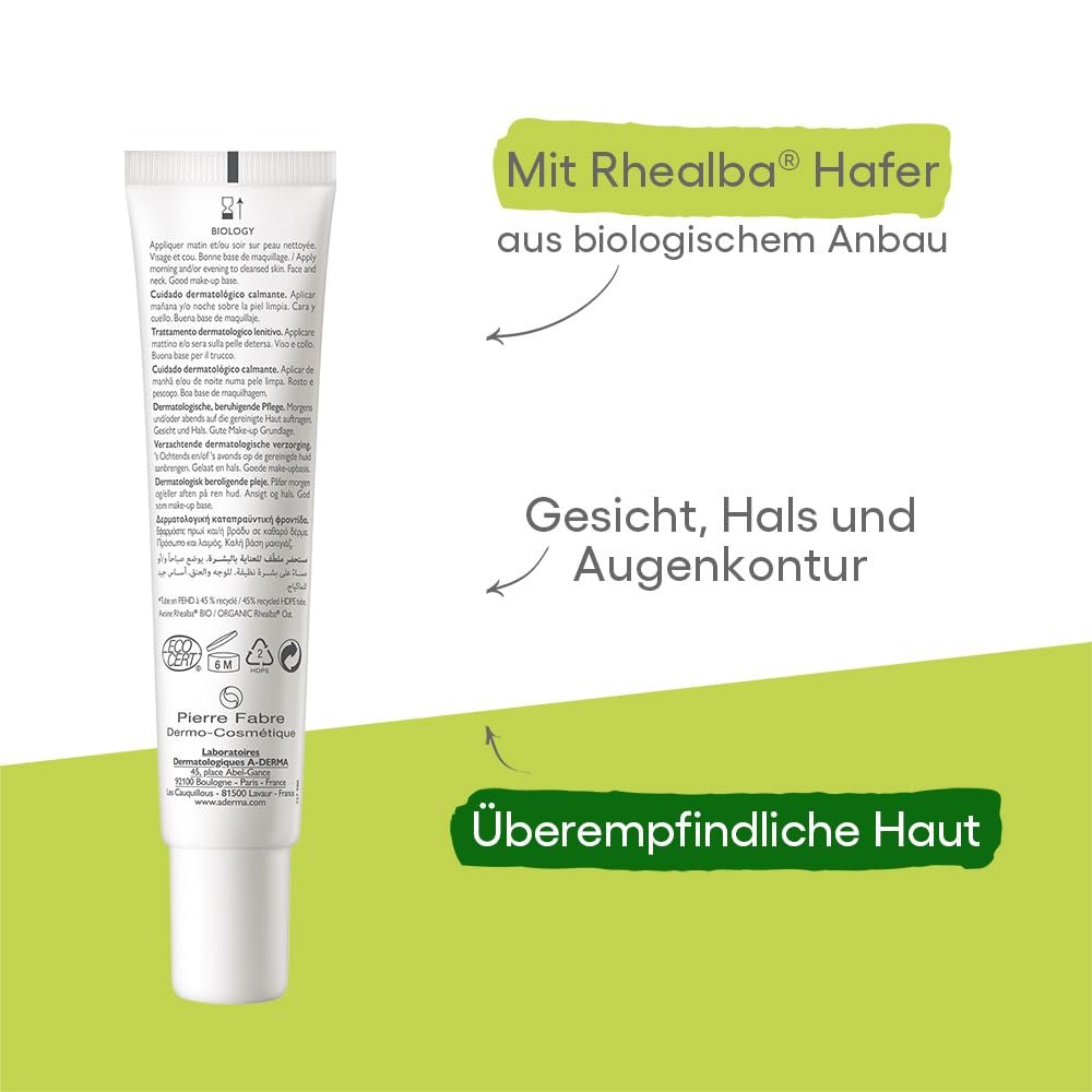 A-DERMA Biology Calm Soothing Moisturizer 40ml – Face Cream for Sensitive & Eczema-Prone Skin - görsel 7