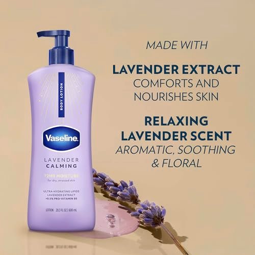 Vaseline Intensive Care Calm Healing Body Lotion, 3 Pack, 20.3 oz Each for Dry Skin Relief with Lavender Extract - görsel 12