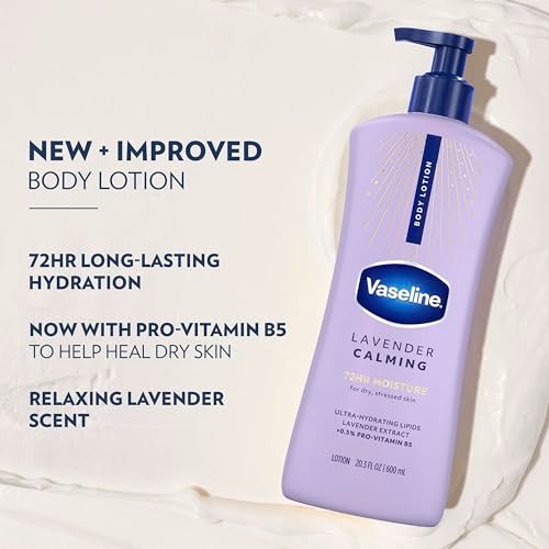 Vaseline Intensive Care Calm Healing Body Lotion, 3 Pack, 20.3 oz Each for Dry Skin Relief with Lavender Extract - görsel 8