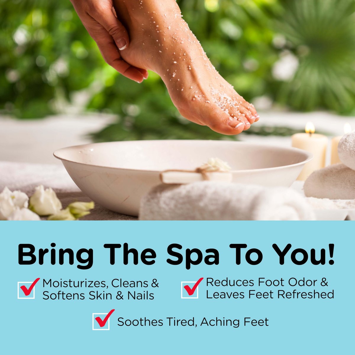 Fungi-Nail Foot & Nail Soak with Tea Tree Oil - Moisturize, Reduce Foot Odor & Soothe Aching Feet - Therapeutic Epsom Salt, Sea Salt & Essential Oils - 1 Pound - görsel 8