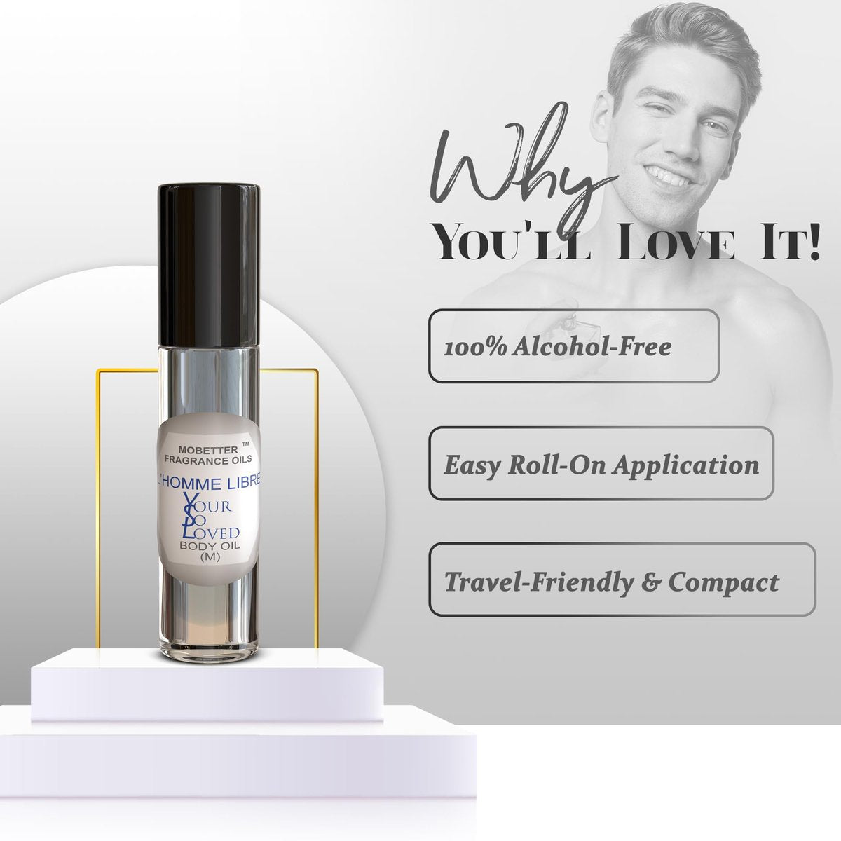 MOBETTER FRAGRANCE OILS L'Homme Libre Your So Loved Men Fragrance Body Oil - 0.33 Fl Oz Avelisse