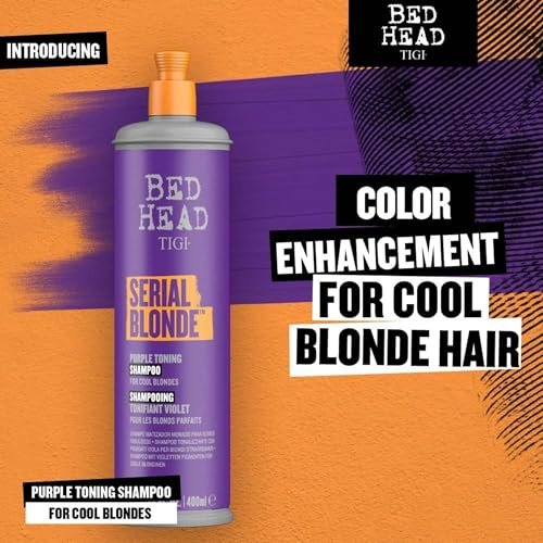 Bed Head by TIGI Serial Blonde Purple Toning Shampoo for Cool Blondes – Neutralizes Brass Tones, Sulfate-Free, 13.53 oz Avelisse