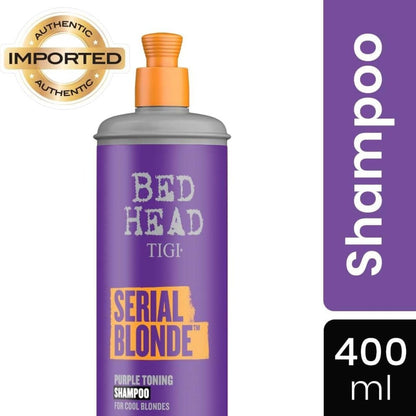Bed Head by TIGI Serial Blonde Purple Toning Shampoo for Cool Blondes – Neutralizes Brass Tones, Sulfate-Free, 13.53 oz Avelisse