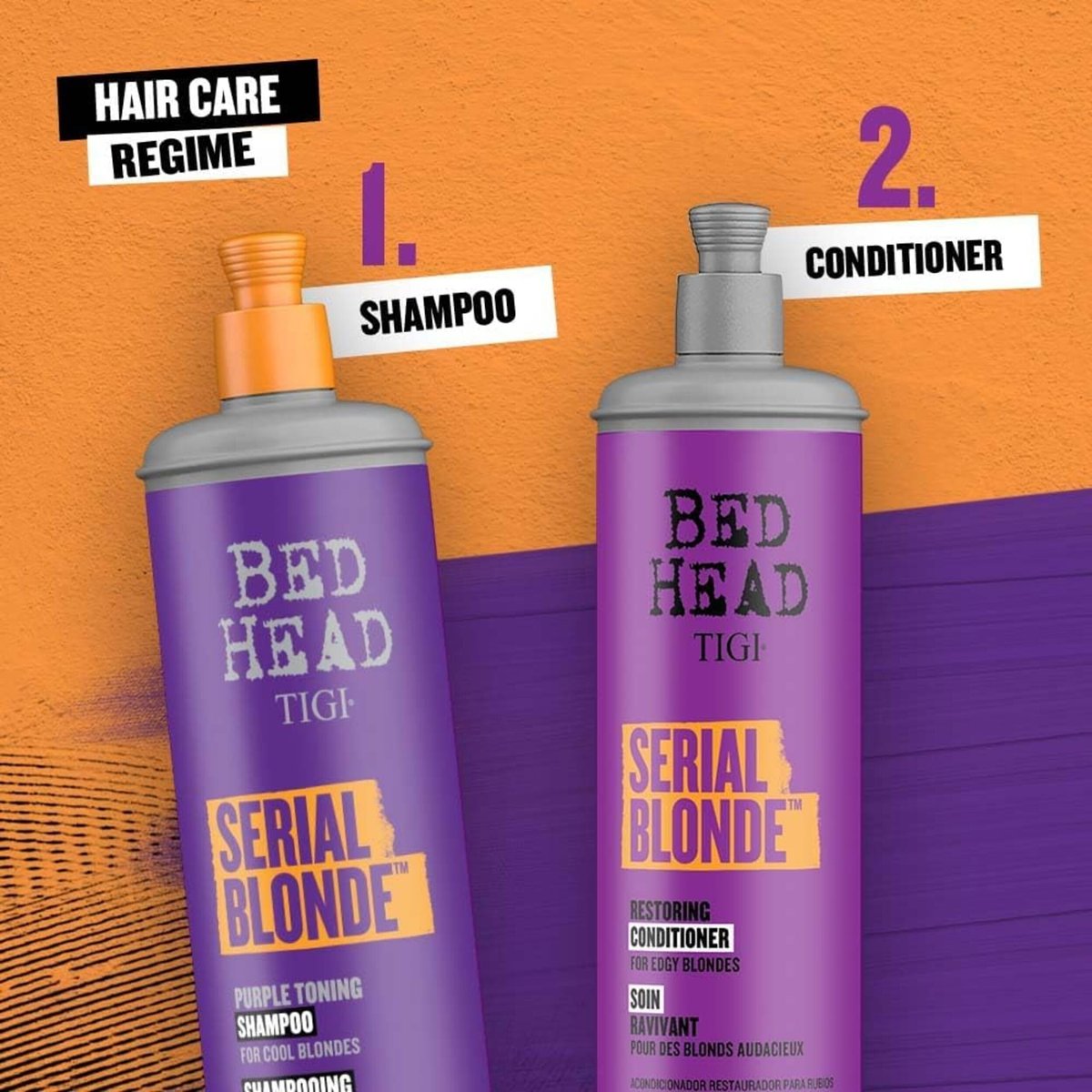 Bed Head by TIGI Serial Blonde Purple Toning Shampoo for Cool Blondes – Neutralizes Brass Tones, Sulfate-Free, 13.53 oz Avelisse