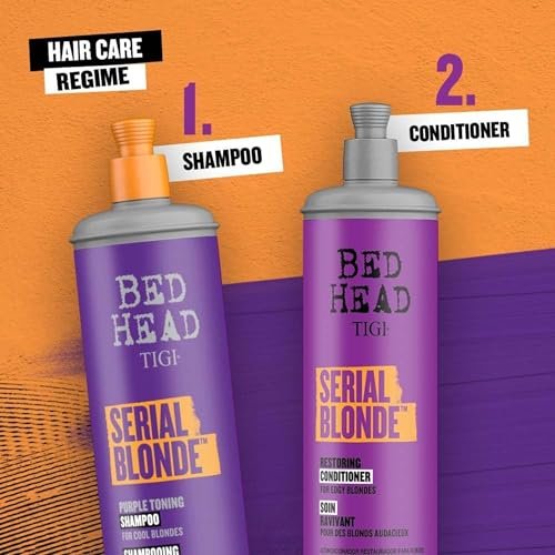 Bed Head by TIGI Serial Blonde Purple Toning Shampoo for Cool Blondes – Neutralizes Brass Tones, Sulfate-Free, 13.53 oz Avelisse