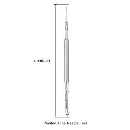 2-in-1 Acne Extractor Tool - Stainless Steel Blackhead & Whitehead Remover for Face and Nose | Jaxiria