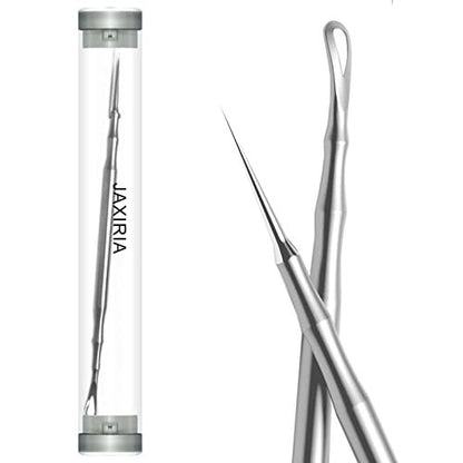2-in-1 Acne Extractor Tool - Stainless Steel Blackhead & Whitehead Remover for Face and Nose | Jaxiria