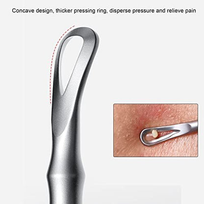 2-in-1 Acne Extractor Tool - Stainless Steel Blackhead & Whitehead Remover for Face and Nose | Jaxiria