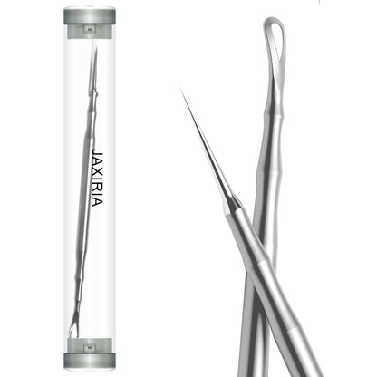 2-in-1 Acne Extractor Tool - Stainless Steel Blackhead & Whitehead Remover for Face and Nose | Jaxiria