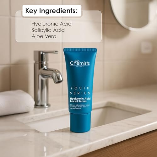 Skin Chemists Hyaluronic Acid Facial Serum 1.5% with Aloe Vera & Vitamin E – Anti-Aging Moisturizing Serum for Fine Lines & Wrinkles, 1.01 oz - görsel 10