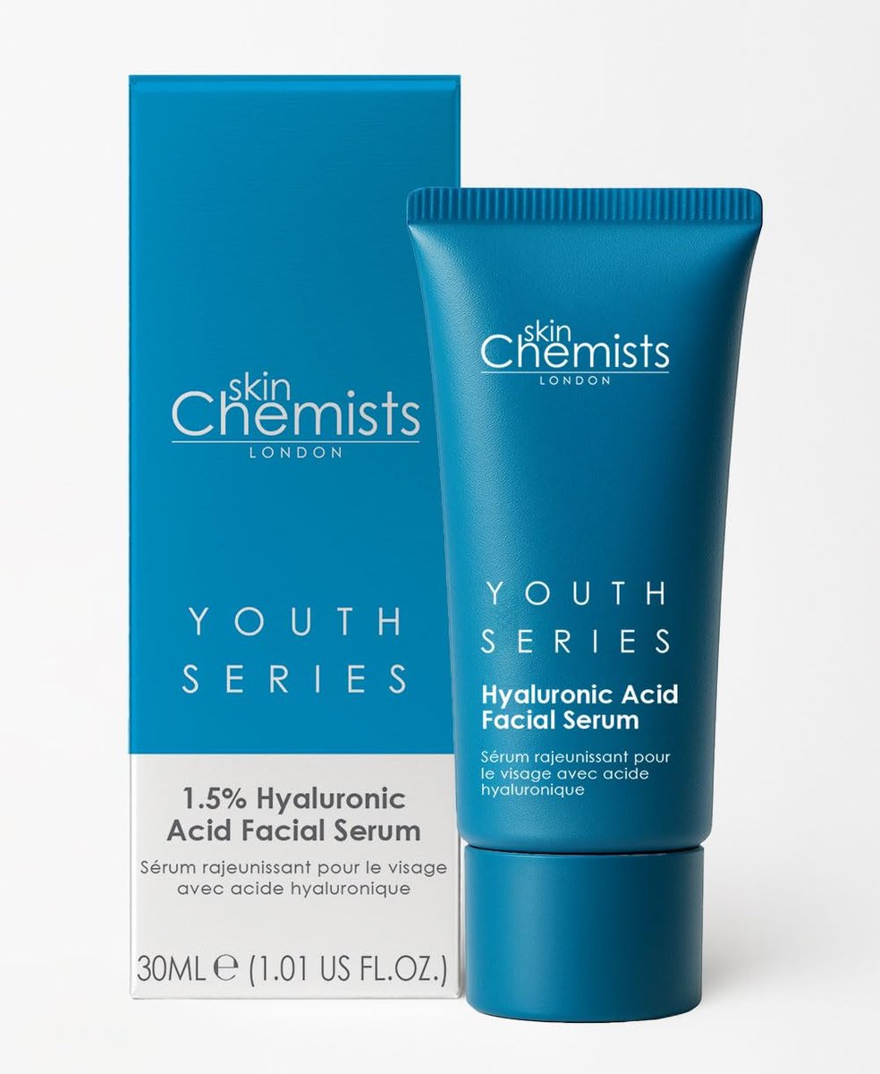 Skin Chemists Hyaluronic Acid Facial Serum 1.5% with Aloe Vera & Vitamin E – Anti-Aging Moisturizing Serum for Fine Lines & Wrinkles, 1.01 oz - görsel 5