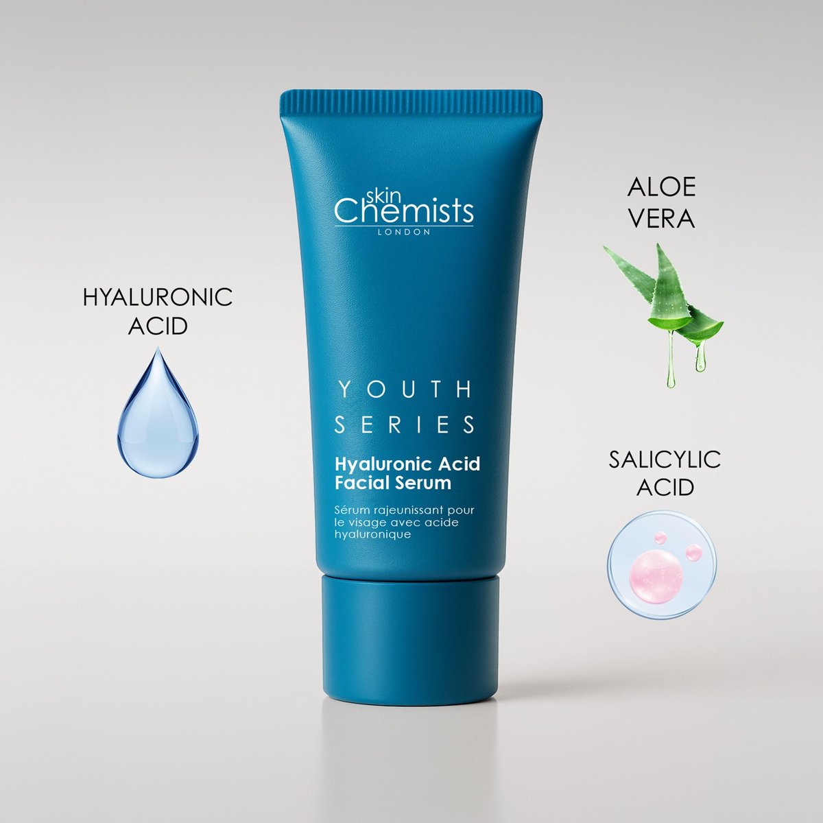 Skin Chemists Hyaluronic Acid Facial Serum 1.5% with Aloe Vera & Vitamin E – Anti-Aging Moisturizing Serum for Fine Lines & Wrinkles, 1.01 oz - görsel 7