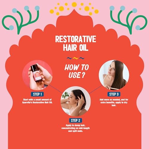 AyurVita Restorative Hair Oil - Amla & Neem for Strengthening, Dryness & Dandruff - Promotes Hair Growth - Men & Women - 2 fl oz - görsel 16