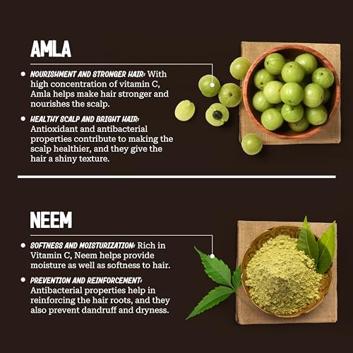 AyurVita Restorative Hair Oil - Amla & Neem for Strengthening, Dryness & Dandruff - Promotes Hair Growth - Men & Women - 2 fl oz - görsel 10