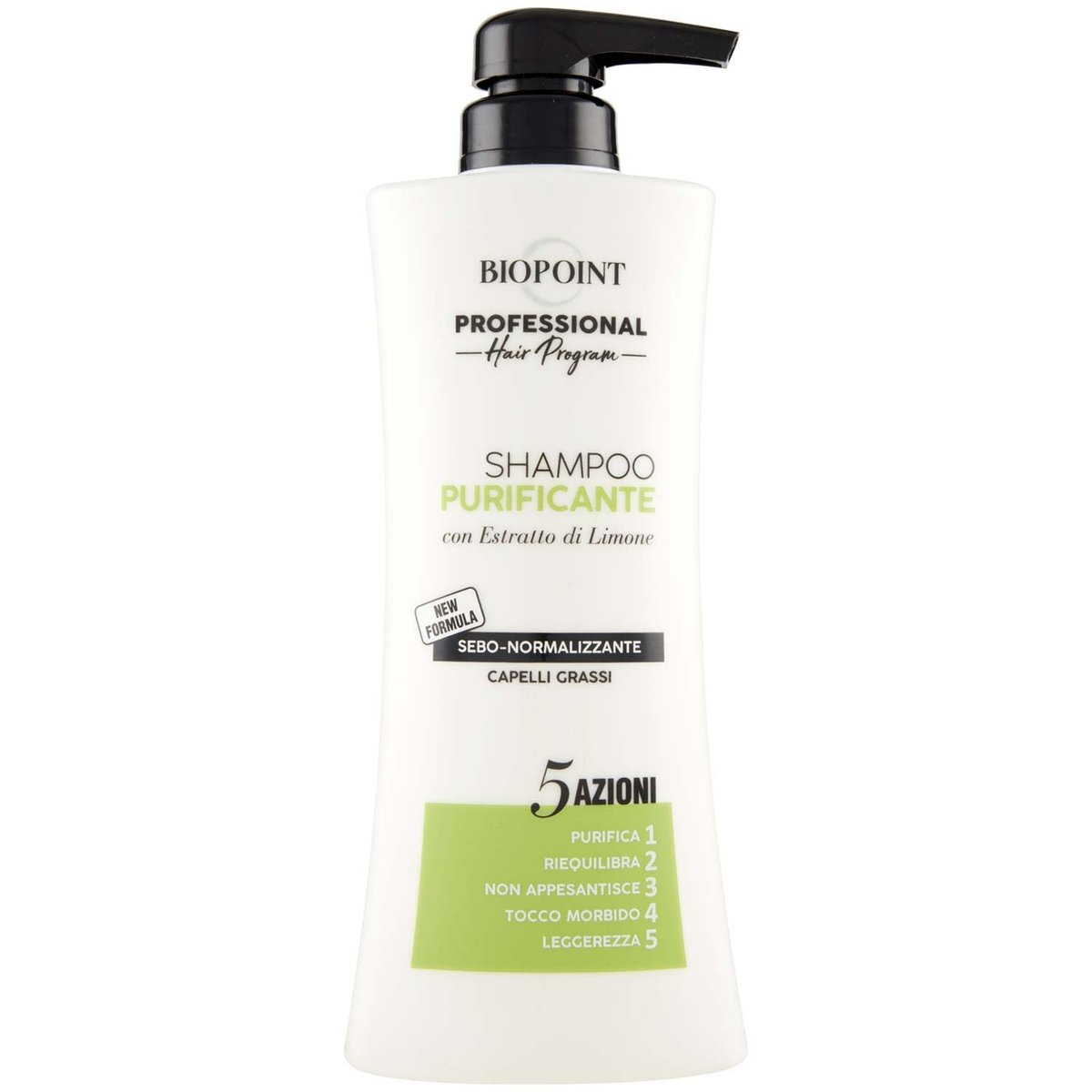 BIOPOINT Professional Shampoo Purificante Normalizing Sebum for Oily Hair - 400 ml (13.5 Fl Oz) Made in Italy - görsel 1