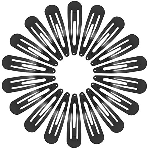 30 Pcs Snap Hair Clips - 3.1 Inch Big Size Barrettes for Women, No Slip Metal Snap Hair Clips Large Hair Pins (Black) - görsel 6