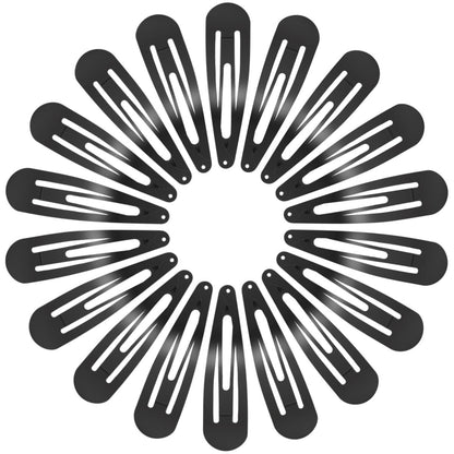 30 Pcs Snap Hair Clips - 3.1 Inch Big Size Barrettes for Women, No Slip Metal Snap Hair Clips Large Hair Pins (Black)